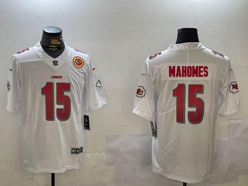 Men Kansas City Chiefs #15 Mahomes White Second generation 2024 Nike Limited NFL Jersey style 2->indianapolis colts->NFL Jersey